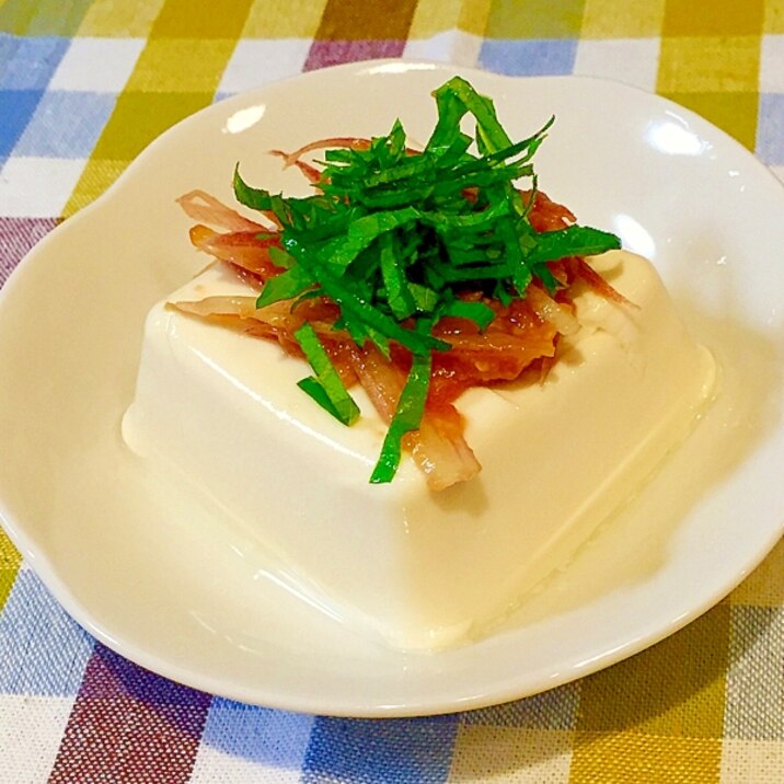 さっぱり!みょうがの梅味噌冷奴